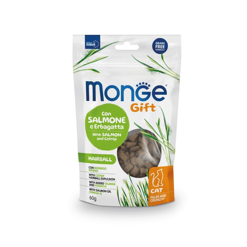 Monge Gift Cat Filled and Crunchy Hairball Salmone gr 60