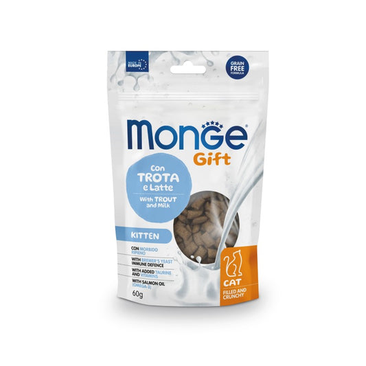 Monge Gift Cat Filled and Crunchy Accrescimento Trota Kitten gr 60