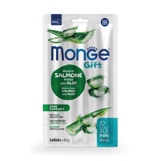 Monge Gift Dog Sticks Skin Support Salmone gr 45