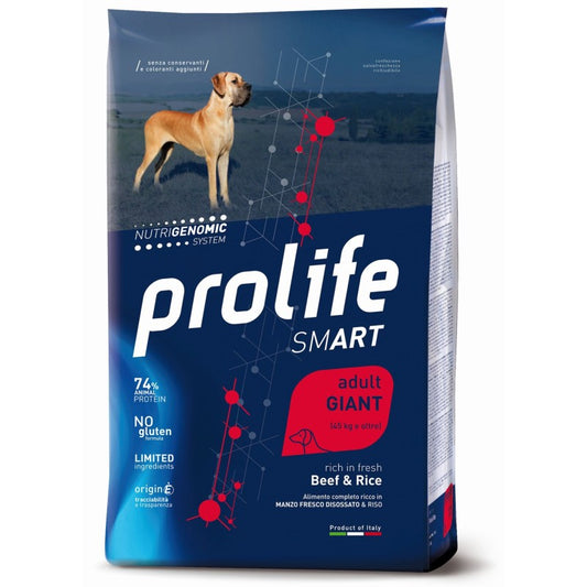 Prolife Dog Smart Adult Giant Manzo e Riso 12 kg