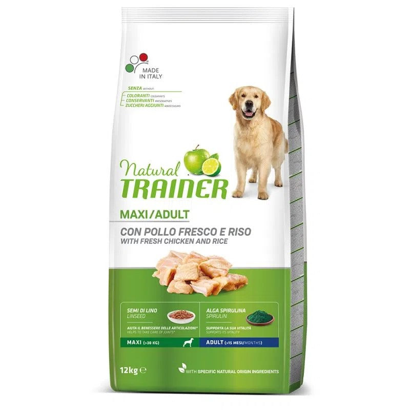 Natural Trainer Dog Adult Maxi Pollo e Riso kg 12